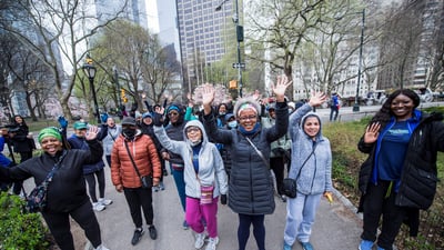 NYRR Striders Walk 100 Miles on National Walking Day