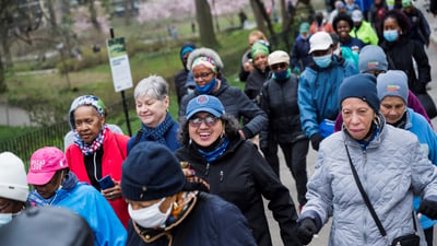 NYRR Striders Walk 100 Miles on National Walking Day