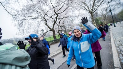 NYRR Striders Walk 100 Miles on National Walking Day