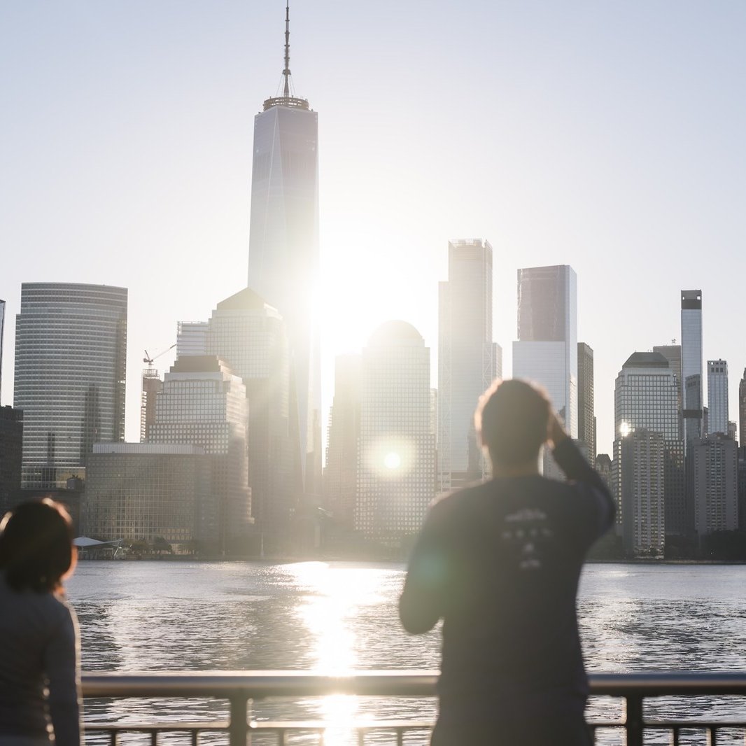 View of One World Trade Center from Jersey City