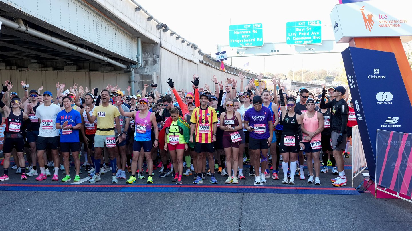 Runners at the Start Line of the 2025 TCS New York City Marathon