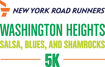 NYRR Washington Heights Salsa, Blues, and Shamrocks 5K logo