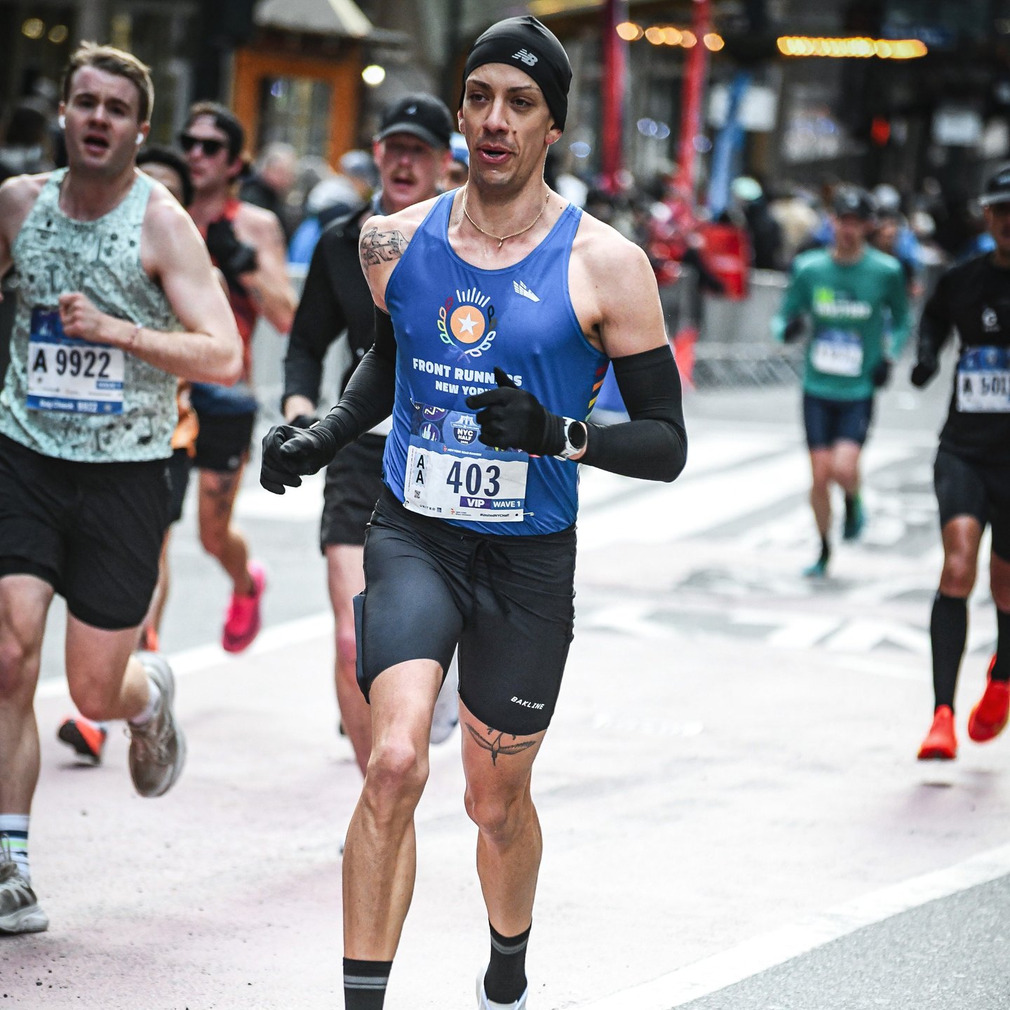 J Solle on the United Airlines NYC Half course