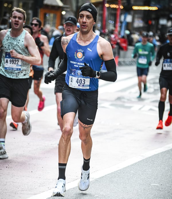 J Solle on the United Airlines NYC Half course