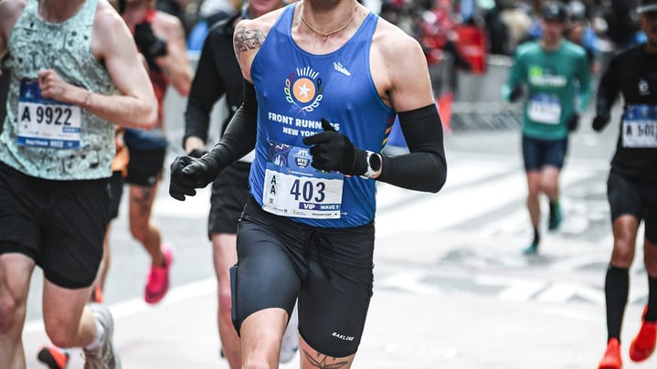 J Solle on the United Airlines NYC Half course