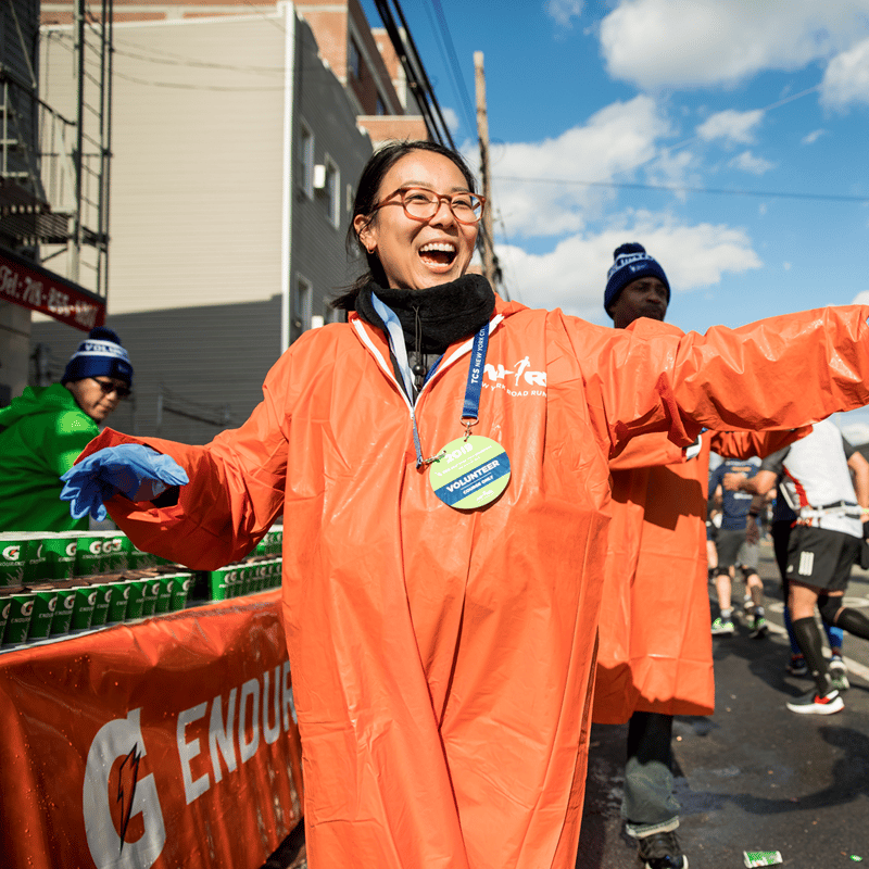 Volunteers at a race