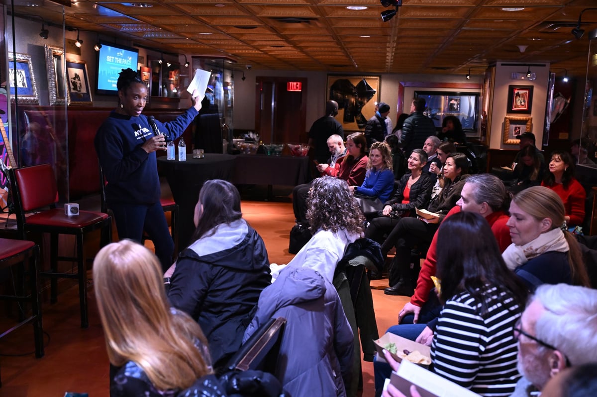 New York Road Runners members attended a special live taping of Set the Pace pre