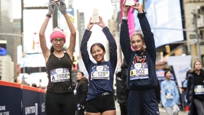 2026 Times Square Kids Run at the United Airlines NYC Half Finish