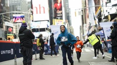 2026 Times Square Kids Run at the United Airlines NYC Half Finish
