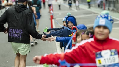 2026 Times Square Kids Run at the United Airlines NYC Half Finish