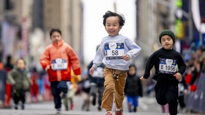 2026 Times Square Kids Run at the United Airlines NYC Half Finish