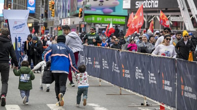 2026 Times Square Kids Run at the United Airlines NYC Half Finish