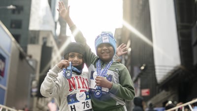 2026 Times Square Kids Run at the United Airlines NYC Half Finish