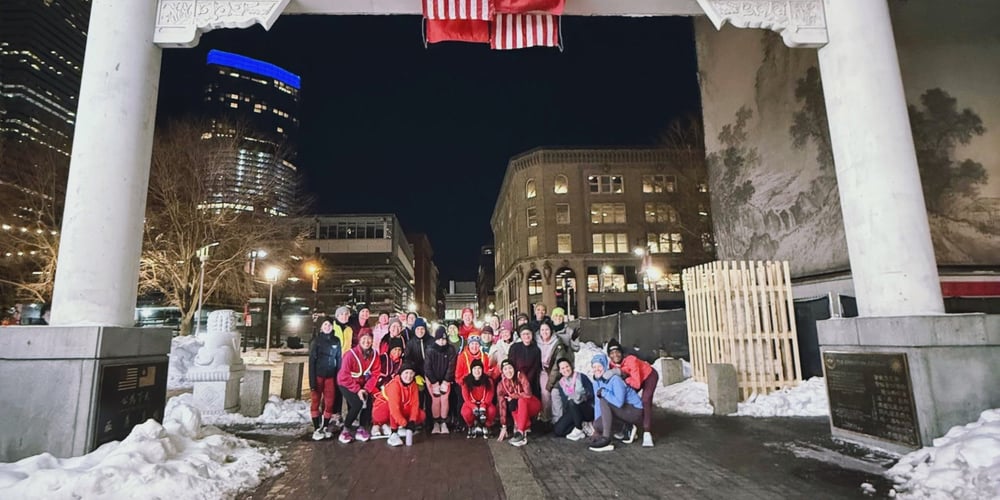 Group shot in front of the Chinatown gate