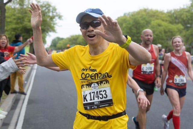 Clifford Tsao on the RBC Brooklyn Half course.
