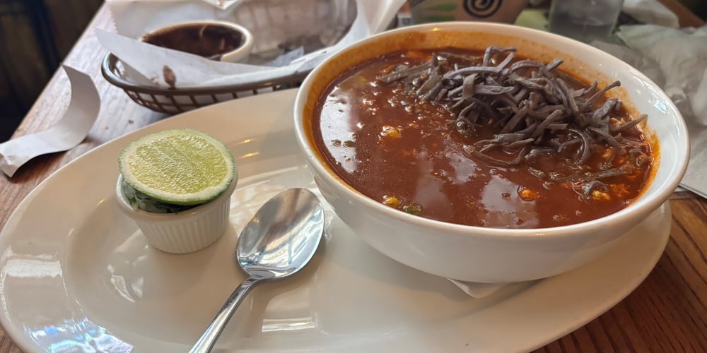 Tortilla soup from Ix Restaurant.