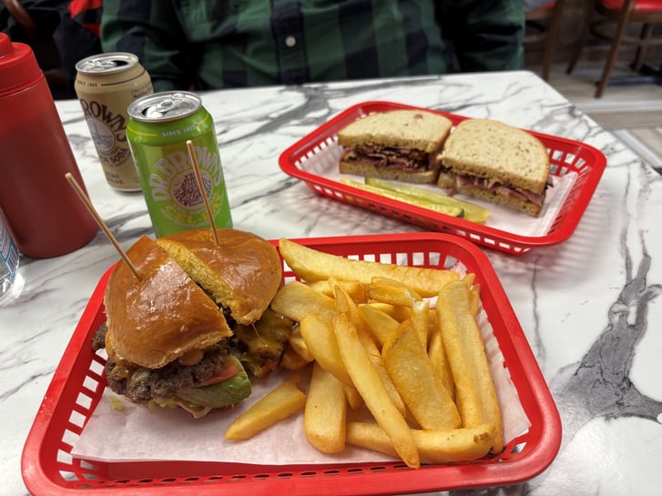 Pastrami and burger meal at Moe’s.