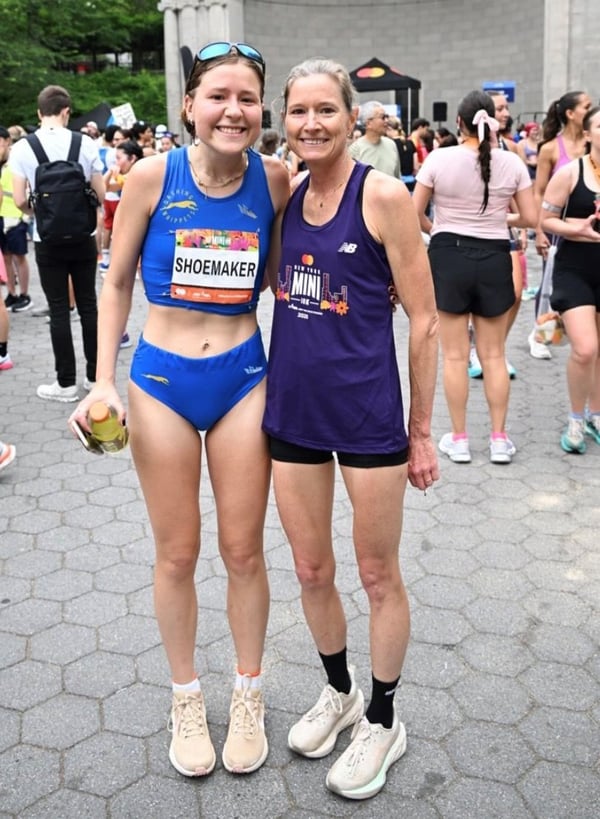 Perry and Abigail Shoemaker at the Mastercard New York Mini 10K.
