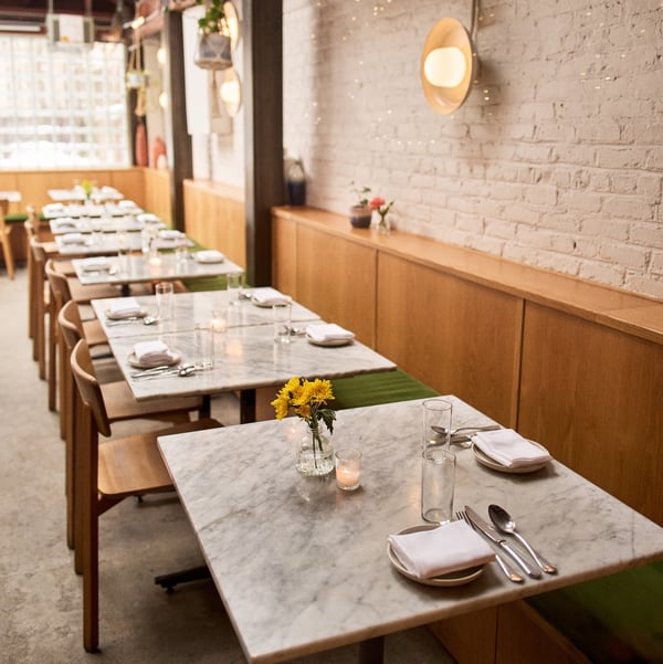 Tables at Cafe Mado