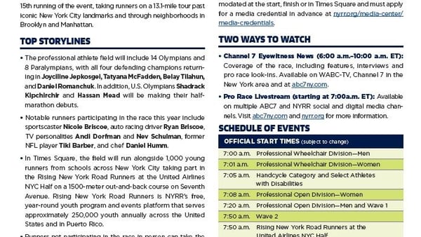2020 United Airlines NYC Half Race Notes