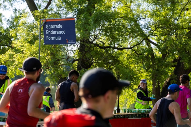 Gatorade at the fluid station at the RBC Brooklyn Half