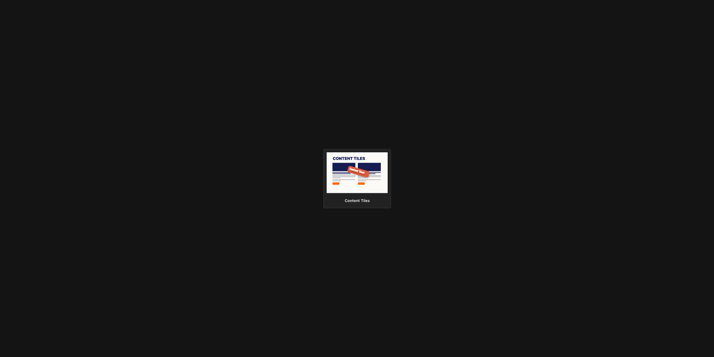 Content Tiles component