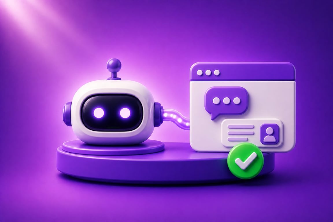 AI Website Agent capturing and qualifying leads through chat on the live site