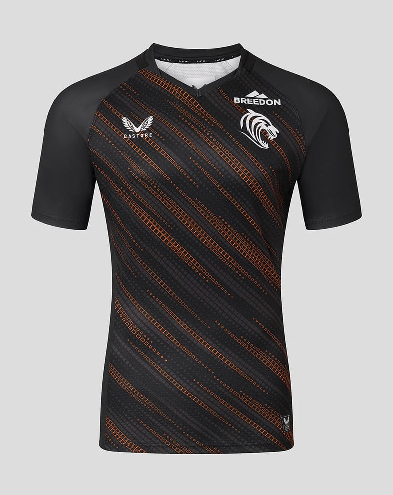 Men's Leicester Tigers 2025/26 Third Warm Up Shirt - Black