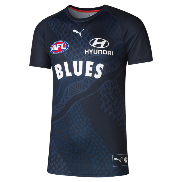 Men's Carlton Blues 2024 Third Warm Up Shirt