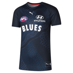 Men's Carlton Blues 2024 Third Warm Up Shirt