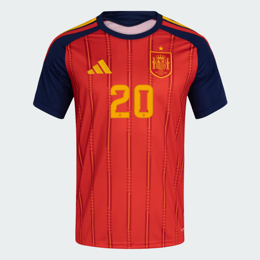 Damen Spanien 2026 Heim Authentisches WM-Trikot PEDRI #20