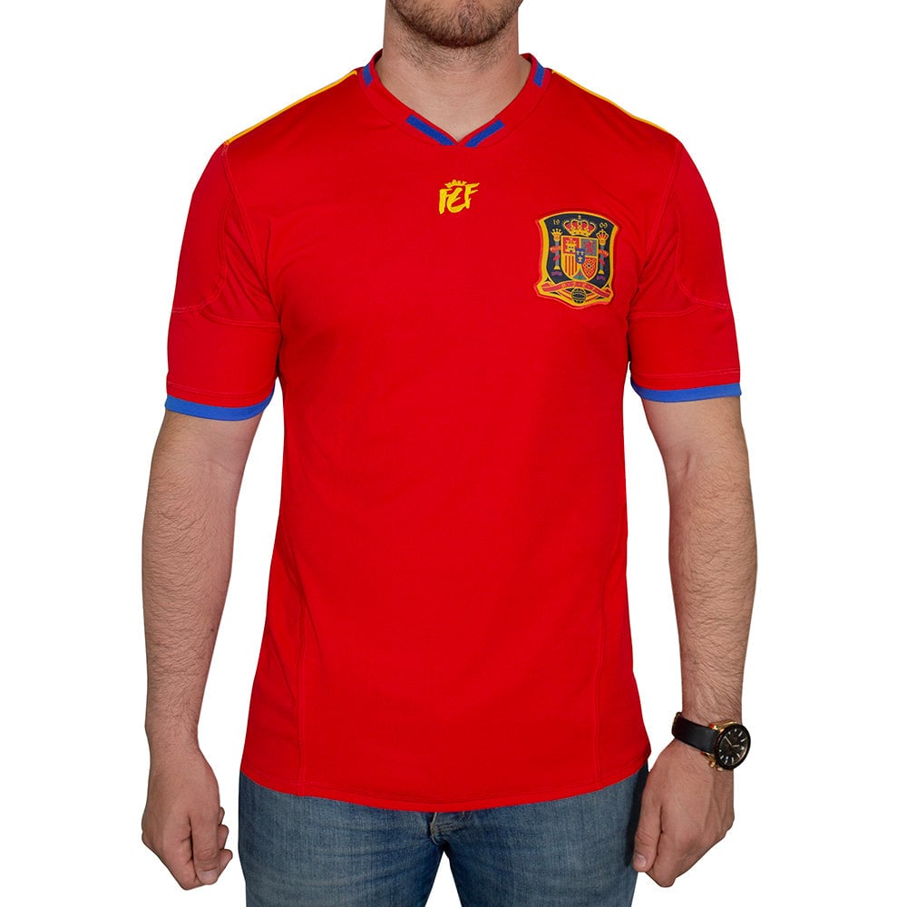 Damen Spanien 2010 Retro Weltmeisterschaft Jubiläums-Shirt - Rot