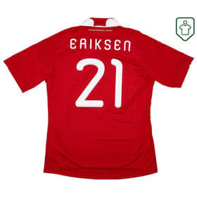 Männer Dänemark 2010/11 Heim Retro Shirt Eriksen #21