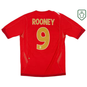 Männer England 2006/08 Auswärts Retro Shirt Rooney #9
