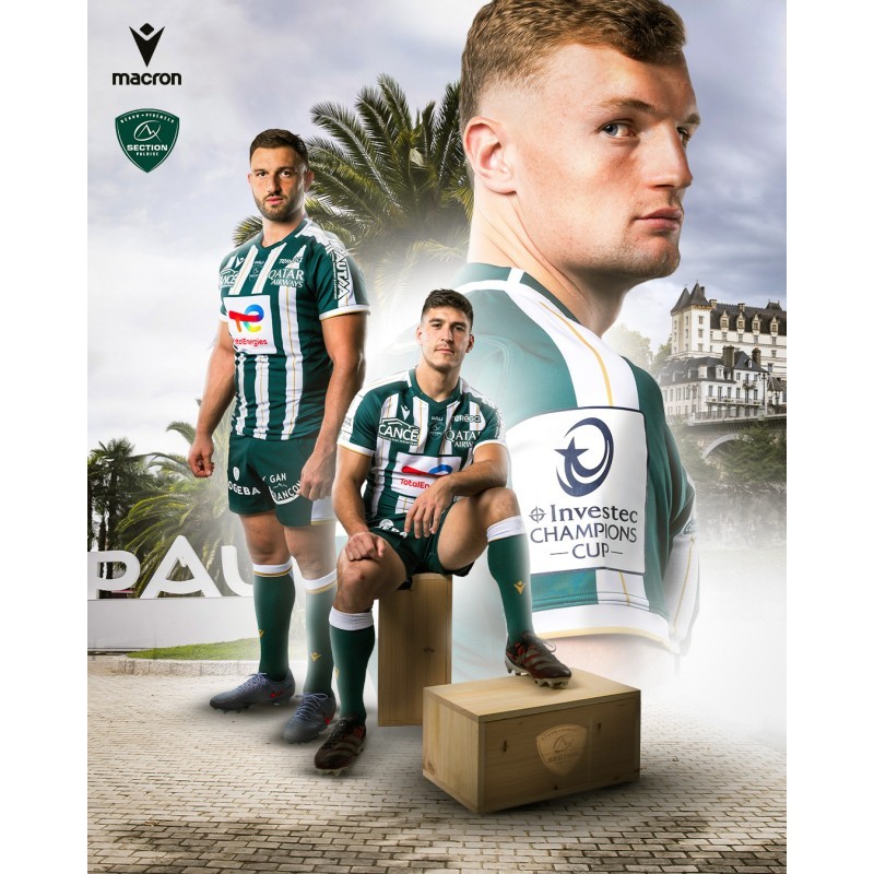 Men's Pau Section 2025/26 Third Champions Cup Shirt - Dark Green
