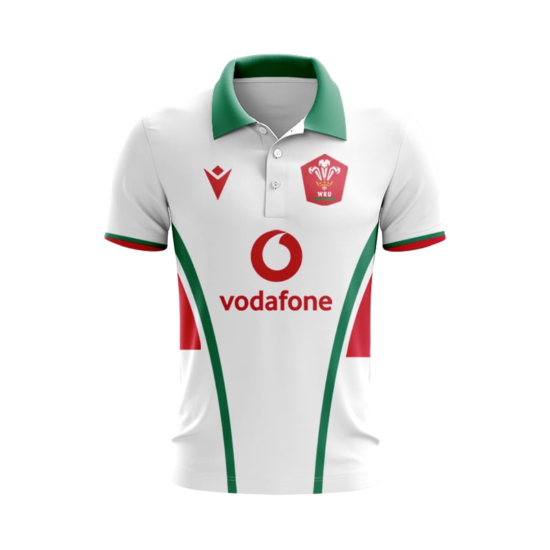 Men's Wales Rugby 2024 Away Polo Shirt