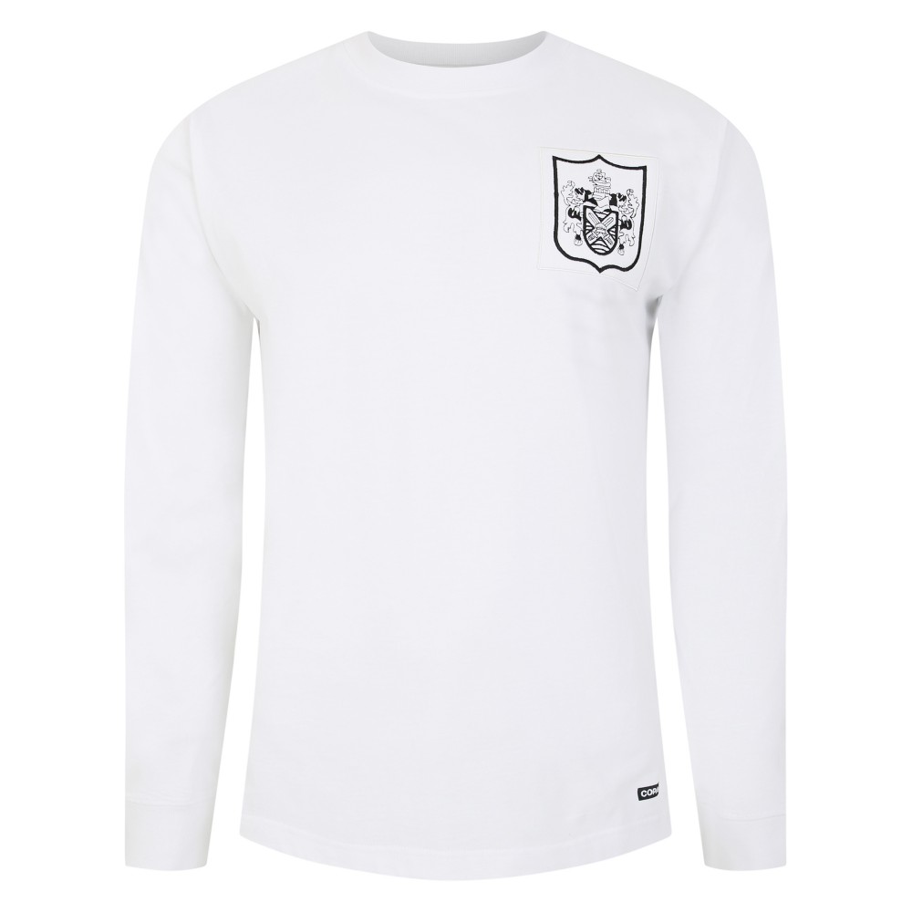 Damen Fulham 1966/67 Heim Retro Langarmtrikot Nr. 2
