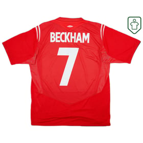 Männer England 2004/06 Auswärts Retro Shirt Beckham #7