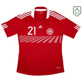 Männer Dänemark 2010/11 Heim Retro Shirt Eriksen #21