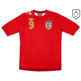 Männer England 2006/08 Auswärts Retro Shirt Rooney #9