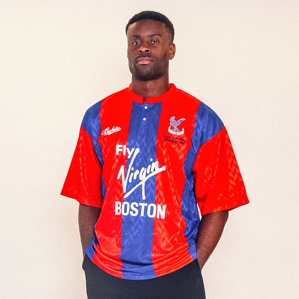 Herren Crystal Palace 1991 Retro ZDS Cup Sieger Trikot