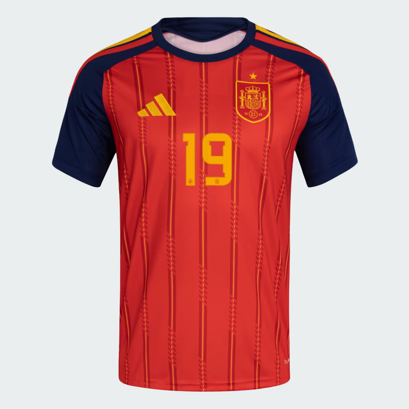 Damen Spanien 2026 Heim Authentisches WM-Trikot LAMINE YAMAL #19