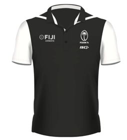 Men's Fiji Rugby 2021 Polo Shirt Black