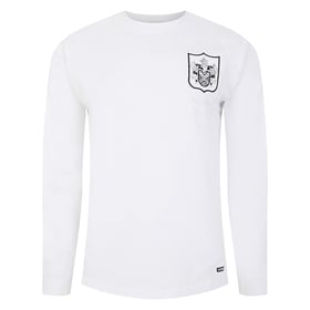 Herren Fulham 1966/67 Heim Retro Langarmtrikot Nr. 2