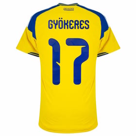 Damen Schweden 2026 Heim Authentic World Cup Trikot GYÖKERES #17