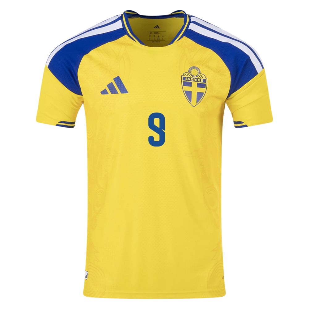 Kinder Schweden 2026 Heim Authentic Weltmeisterschaft Trikot ISAK #9