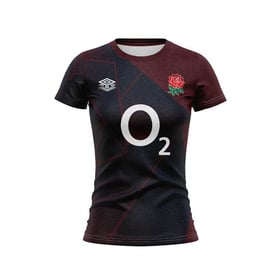 Women's England Rugby 2024/25 Third Warm Up Shirt - Brown