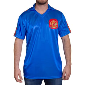 Herren Spanien 1982 Retro Weltmeisterschaft Shirt - Blau