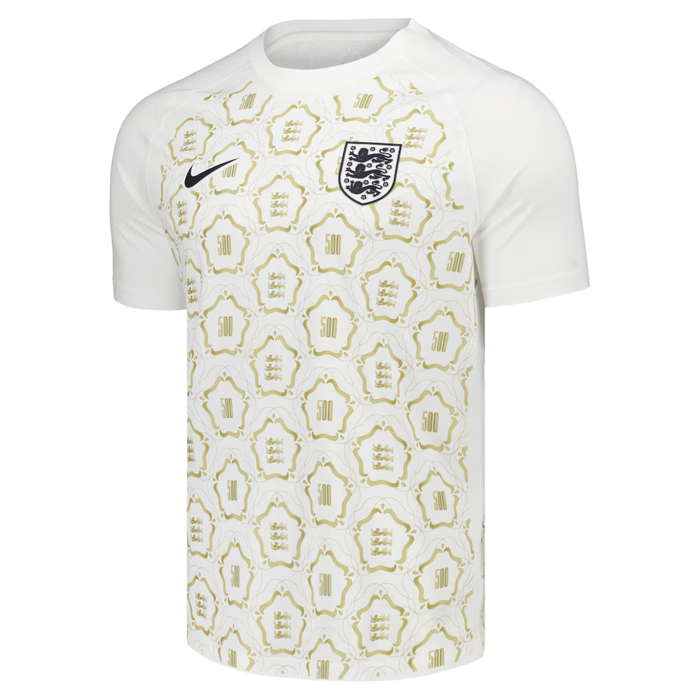 Damen England Lionesses 500-jähriges Jubiläum Pre-Match-Trikot – Weiß