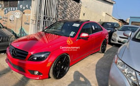 RED MERCEDES BENZ C300 4MATIC 2009